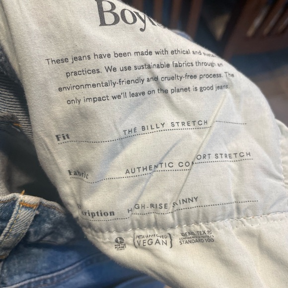 Boyish The Billy Stretch High Rise Skinny Jeans Size 28 - Picture 4 of 8